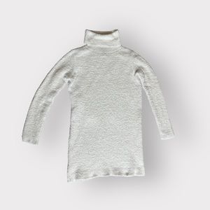 Forever 21 Cream Turtleneck Fuzzy Knit Dress